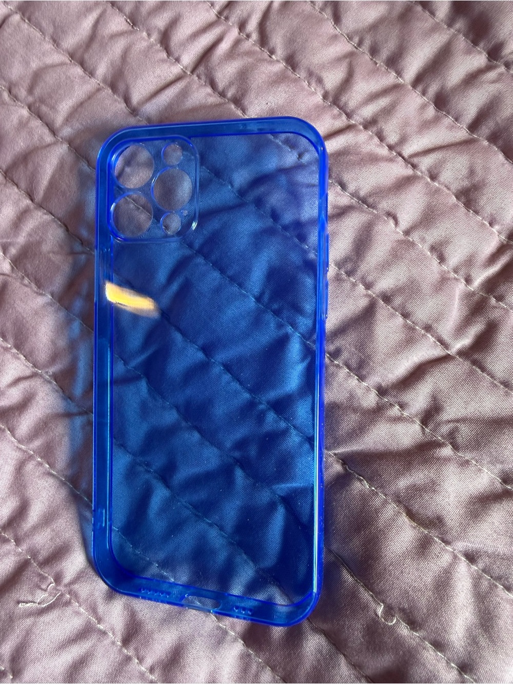 SHEIN Blue Clear Protective Phone Case